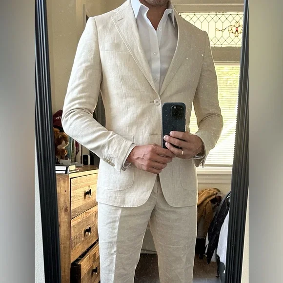 Il Lanificio Beige Linen Suit